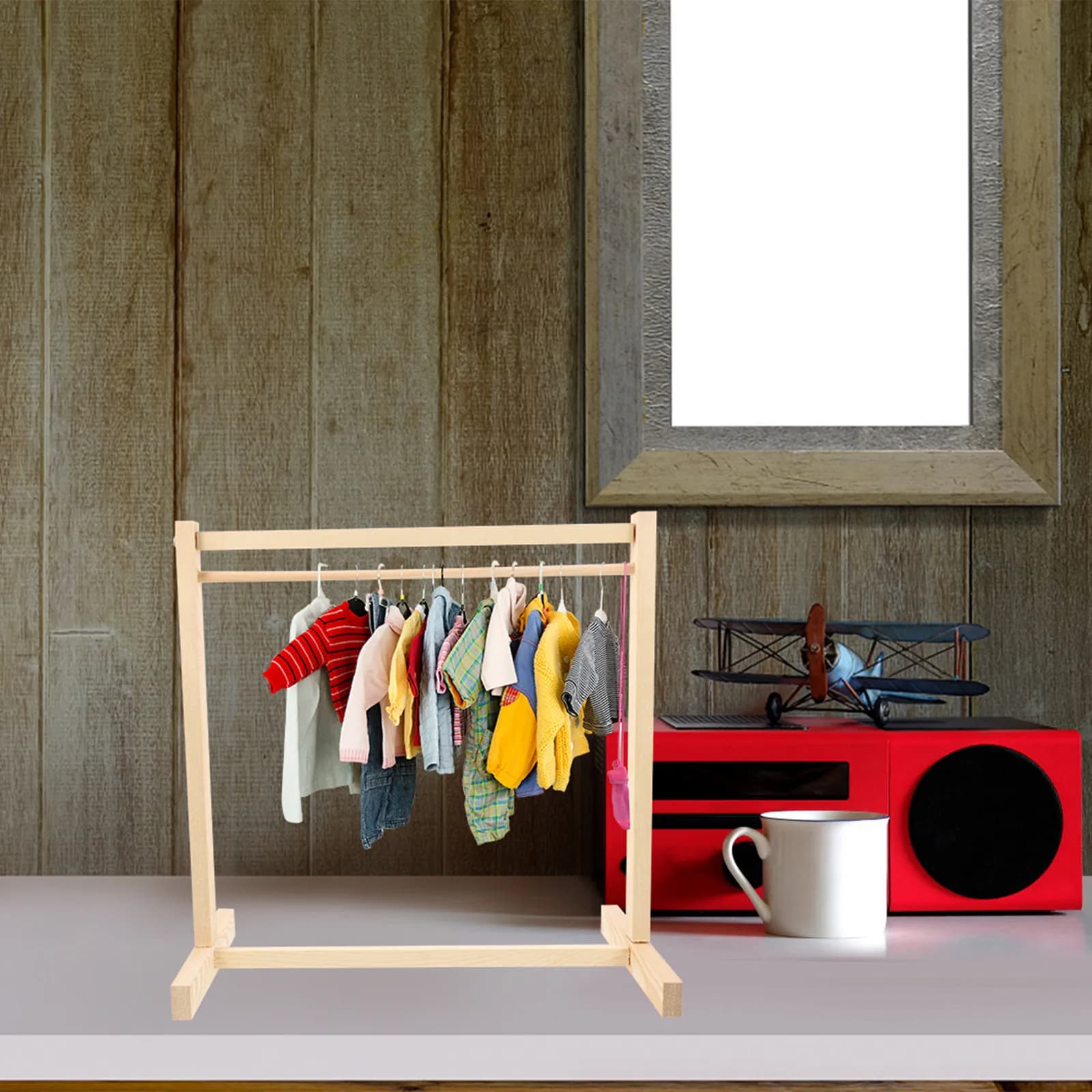 Appendiabiti in legno da 1 pezzo, facile da installare, per organizzare i vestiti dei bambini, regalo perfetto, decorazione per la cameretta dei bambini, porta abiti.