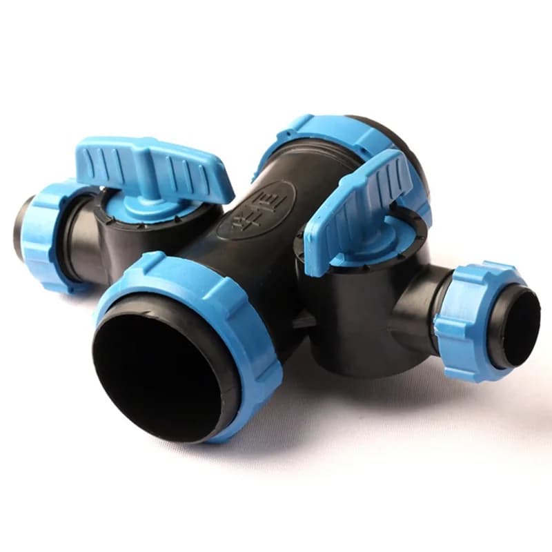 G 2 ''/50mm A G 1 ''/25mm Tipo di Socket Quattro Modi Croce Valvola a Sfera giardino A Goccia/Irrigazione A Spruzzo Connettore Nastro Nuovo Materiale PP