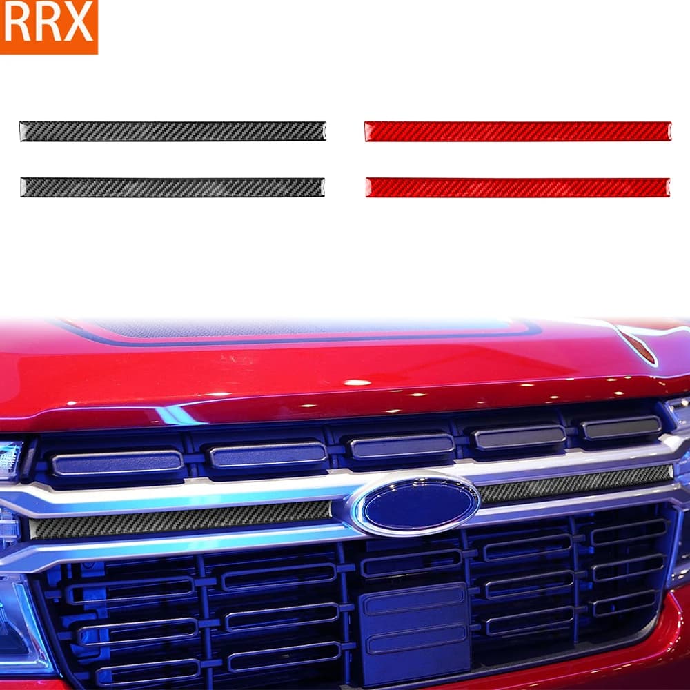 For Ford Maverick 2022-2025 Real Carbon Fiber Sticker Front Grille Logo Side Panel Cover Car Accessories Exterior decorative