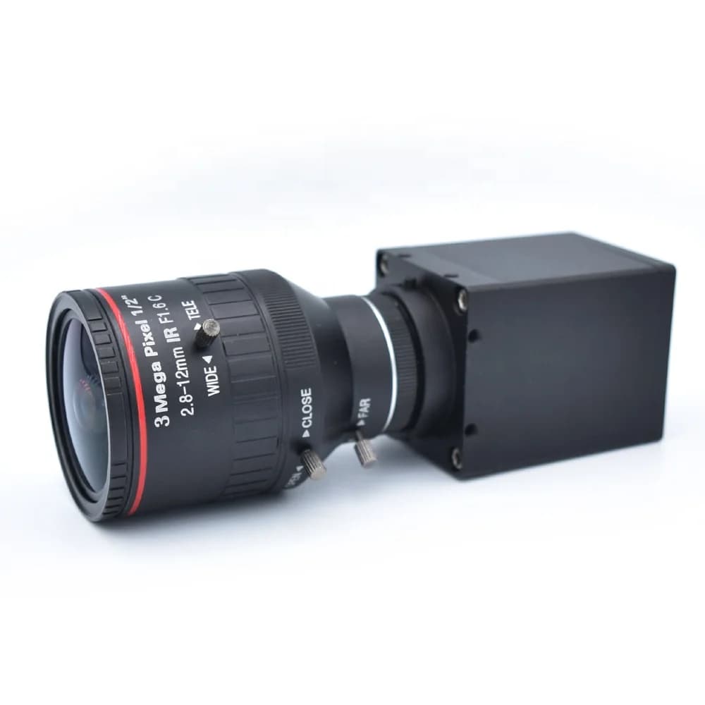 Telecamera SDI HD MI 1/2 CMOS IMX385 Telecamera di sicurezza digitale 1080P, attacco C digitale industriale con obiettivo zoom manuale da 12-36 mm Menu OSD