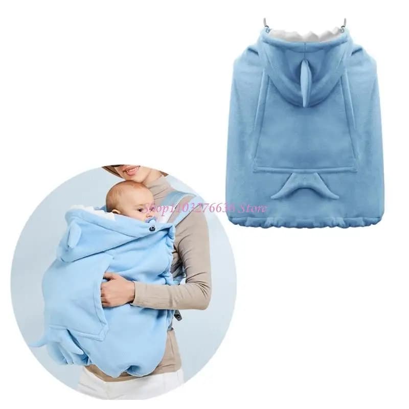 R6FD Baby per marsupio Mantello elastico con cappuccio Mantello antivento per neonato Caldo neonato