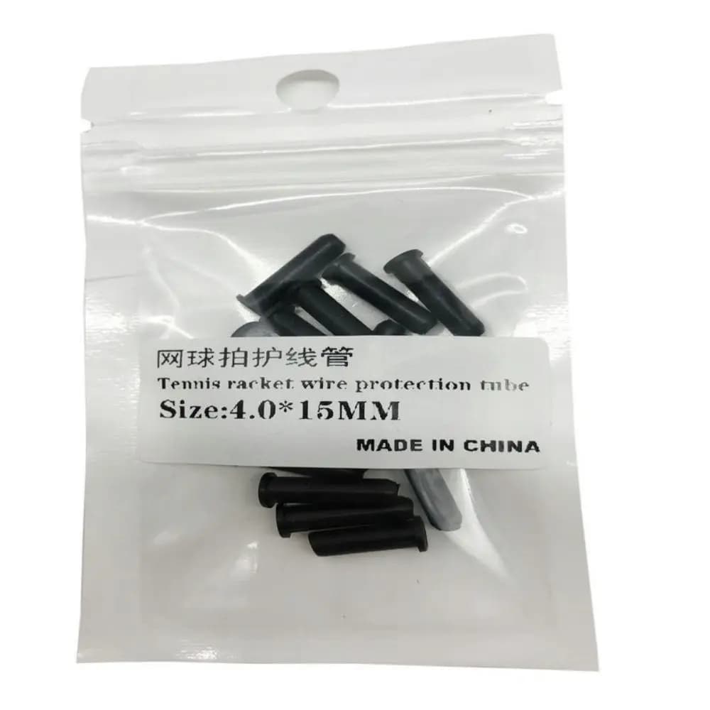 15pcs Double-hole Tennis Racquet Grommets Replacement Parts Universal Tennis Racket Grommets Black Tennis Eyelets Protector