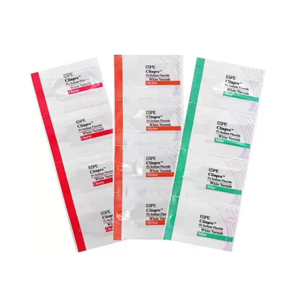 3/10 Pezzi Clinpro Fluor Protector, Vernice Protettiva Bianca con 5% di Fluoruro di Sodio, Lacca Protettiva Orale Anti-Carie con Pennello