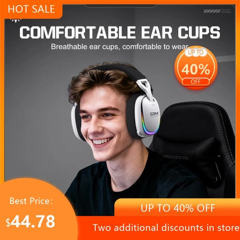 Nextron Smart Esports Gaming Wireless Gaming Headset Head Mounted 2.4G Headset RGB Luminous Headset New Hot 2026 DropShipping
