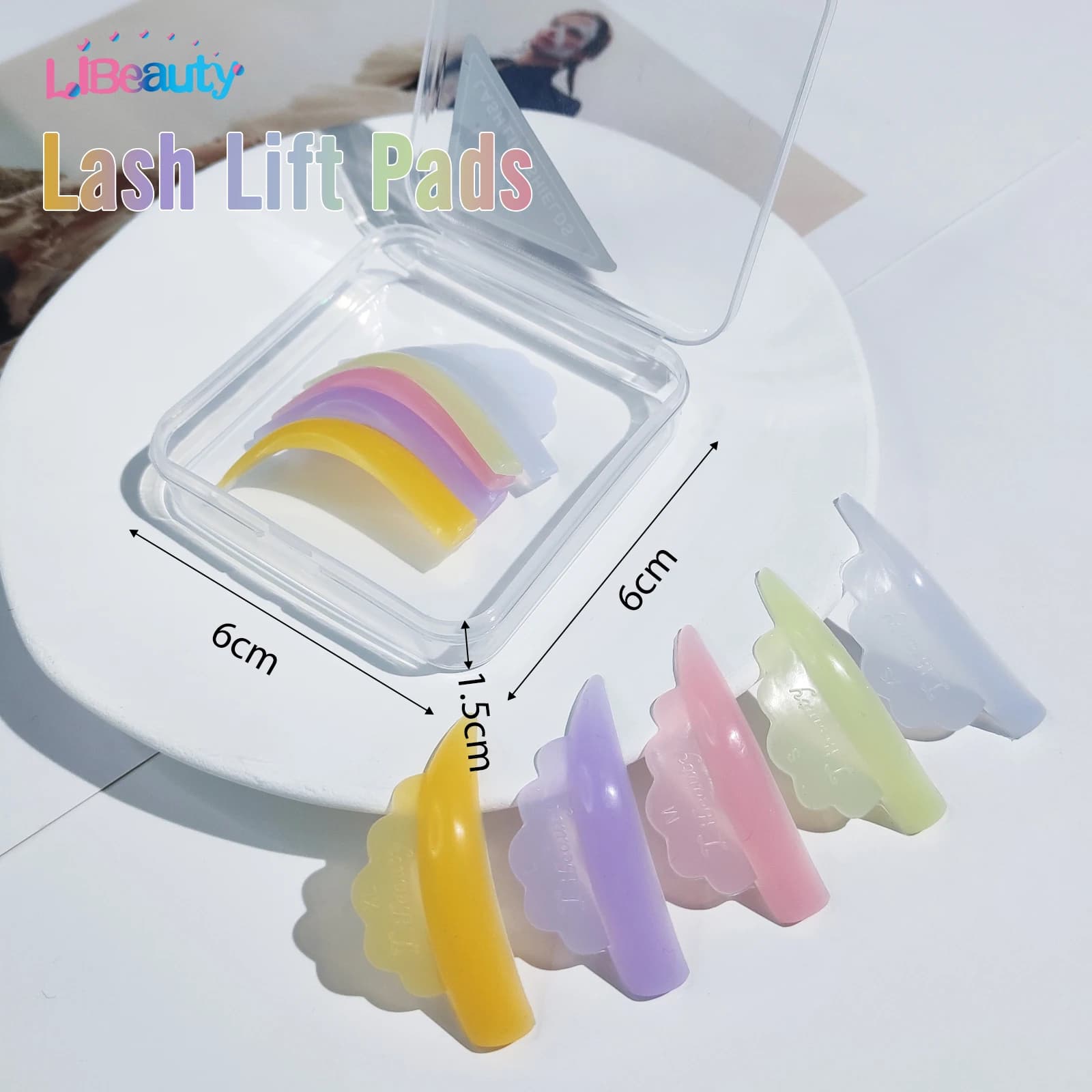 Libeauty 5 Paia Silicone Eyelashes Form Pad sticky Lash Lift Shield 3D Lifting Folder Accessories Apply Tool Makeup