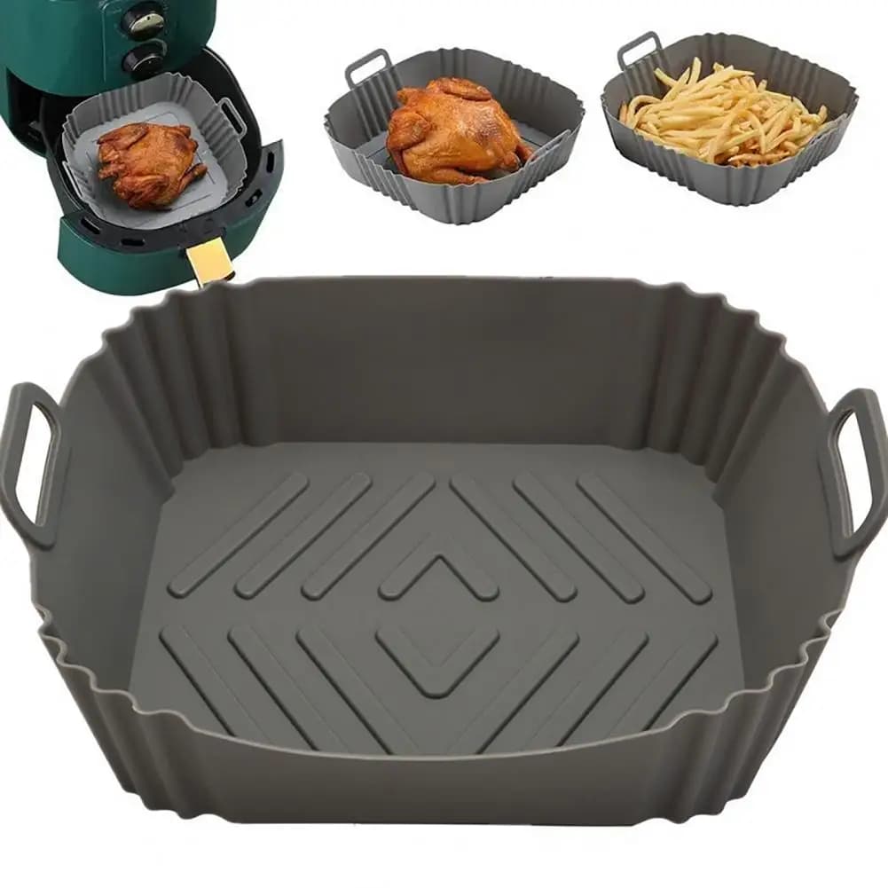 Square Silicone Baking Board Silicone Air Frying Sheet for Square Baking Board Small Air Frying Basket Reusable Kitchen for Health