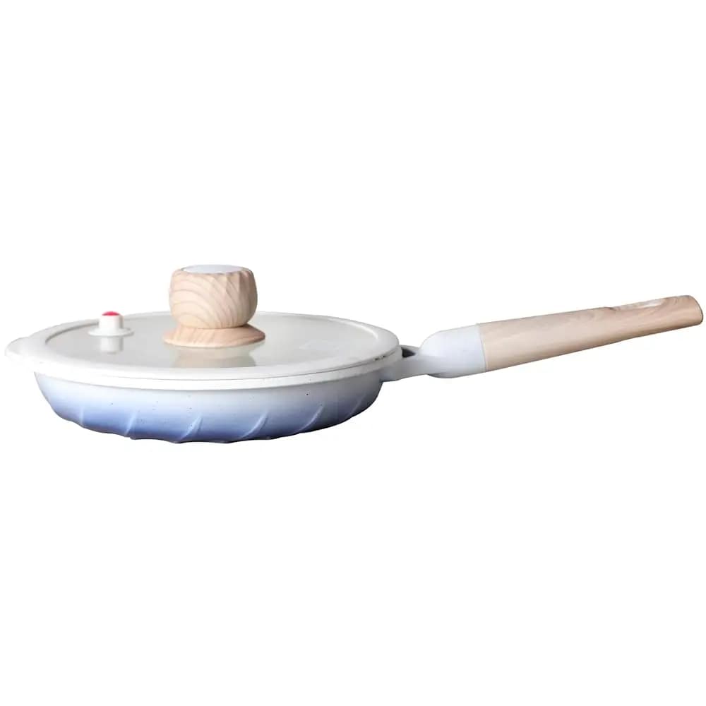 Padella Antiaderente, Senza PFOA e PFAS, 24 cm, Adatta per Forno e Lavastoviglie, Compatibile con Tutti i Tipi di Fornelli, Blu