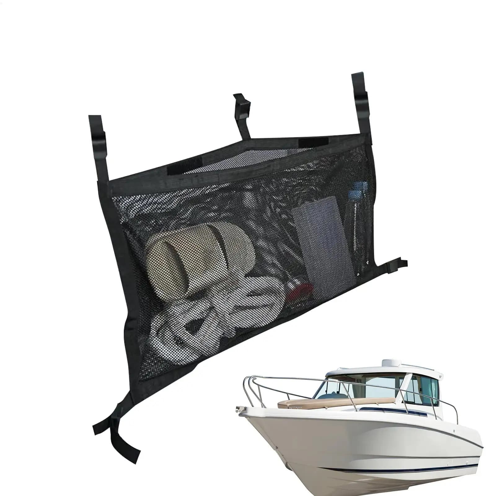 Mesh bag for boat Purse for inclined boat Organizer of quick drying clothing with adjustable strap for snorkeling, fishing pontoon