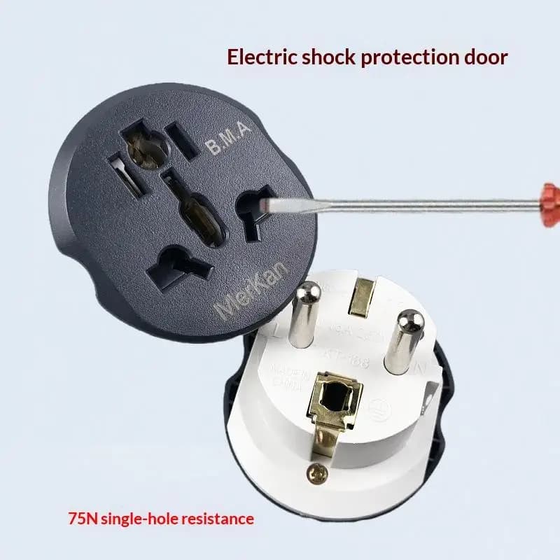 Reliable Quality 16A Universal EU Travel Adapter UK US AU to EU AC Power Socket Converter for International Travel