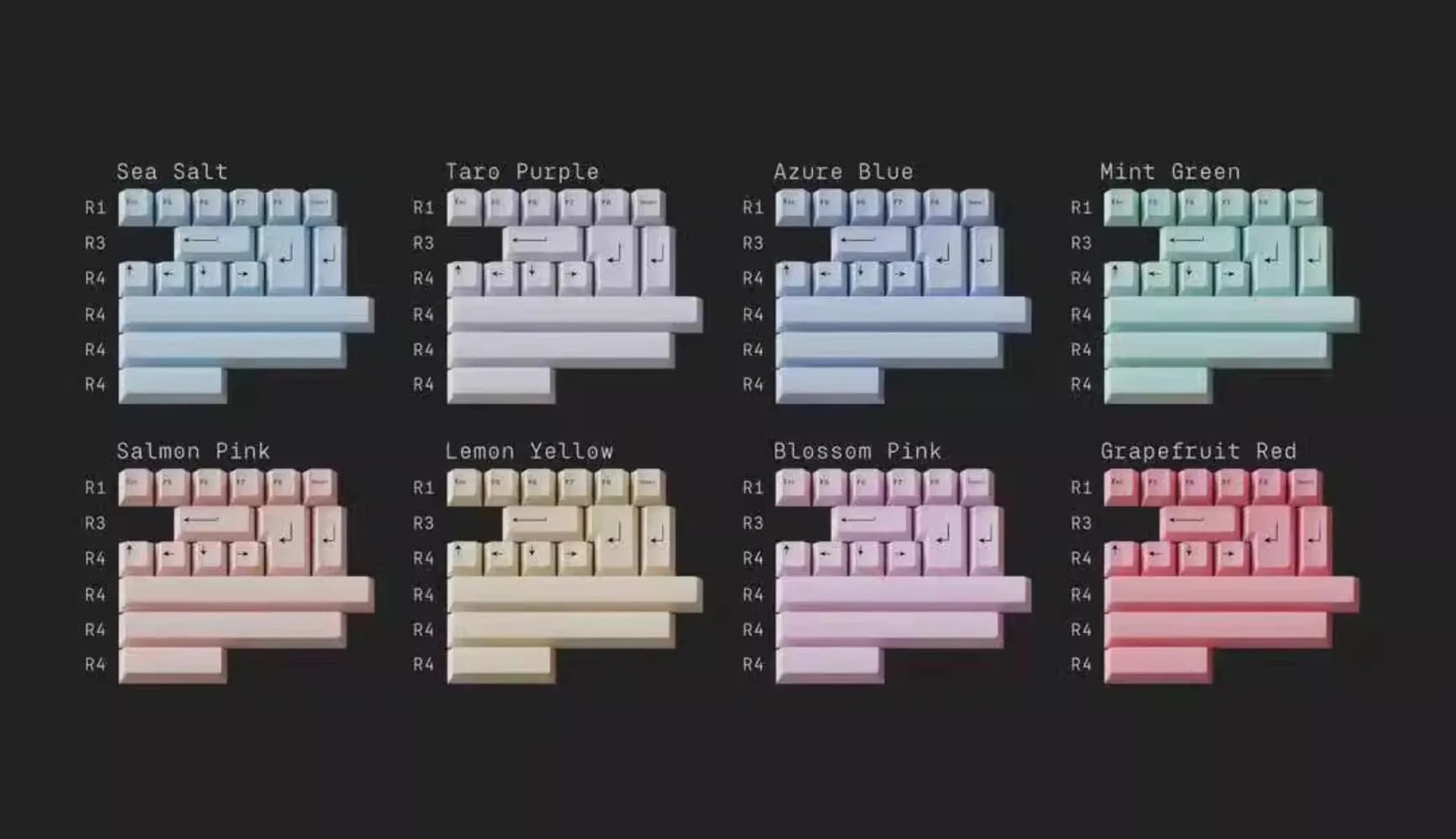 Set di Tasti GEEKARK, Keycaps in Colore Solido Rosa e Verde, Profilo Cherry Personalizzato, Tasti PBT per Switch MX, Tastiera Meccanica Artigianale