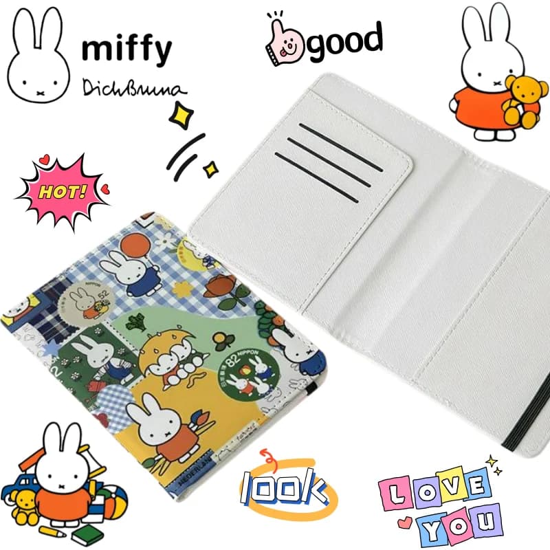 Miffy Cartoon Creative Cute Storage Passant Holder ID Bag Personalized Animation Peripheral Portable Multifunctional Card Bag