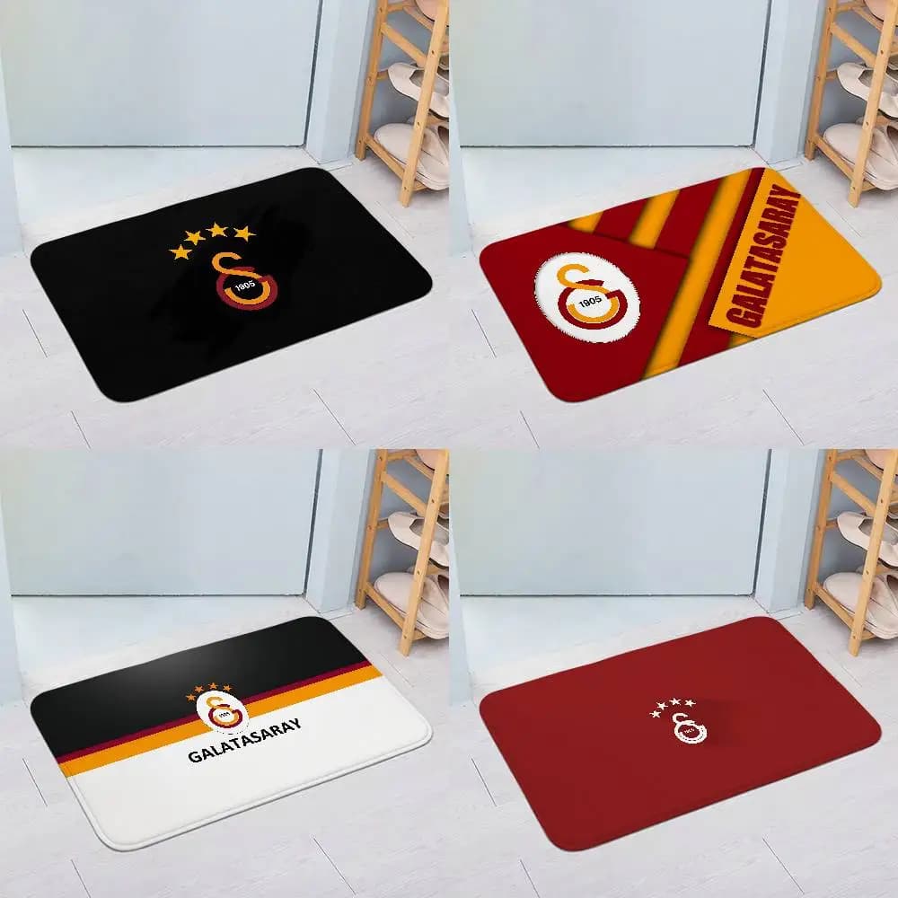 Tappetini G-Galatasaray Club, tappeto per lavanderia, tappeto per soggiorno, decorazione per area lounge, tappetino antiscivolo, tappetino per ingresso