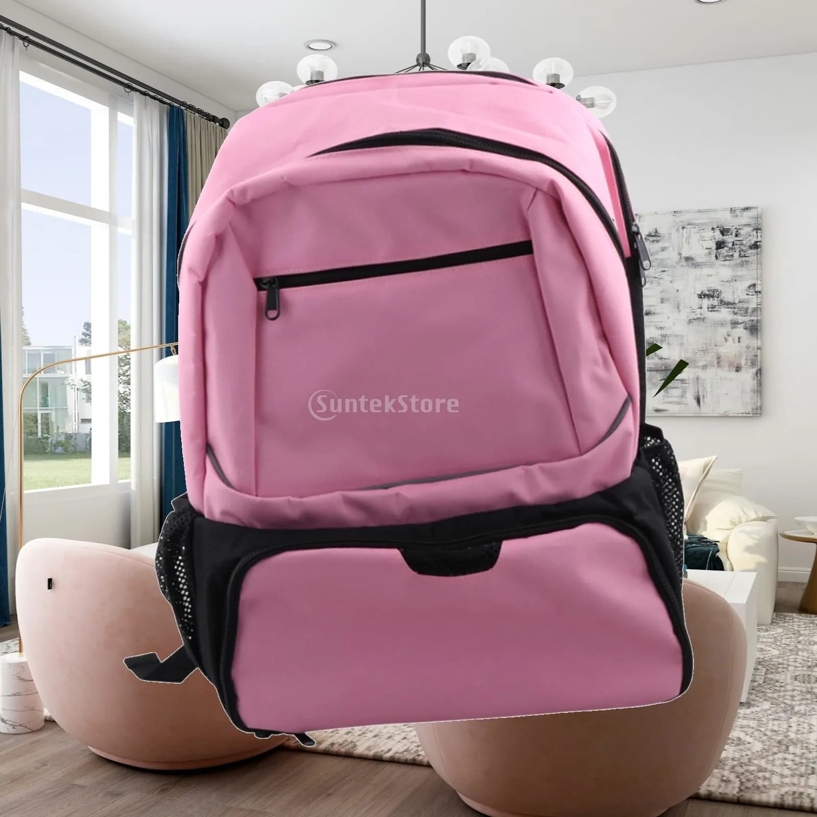 Breathable Badminton Backpack Racket Carrier Tennis Equipment Bag with Shoe Compartment for Gym Use