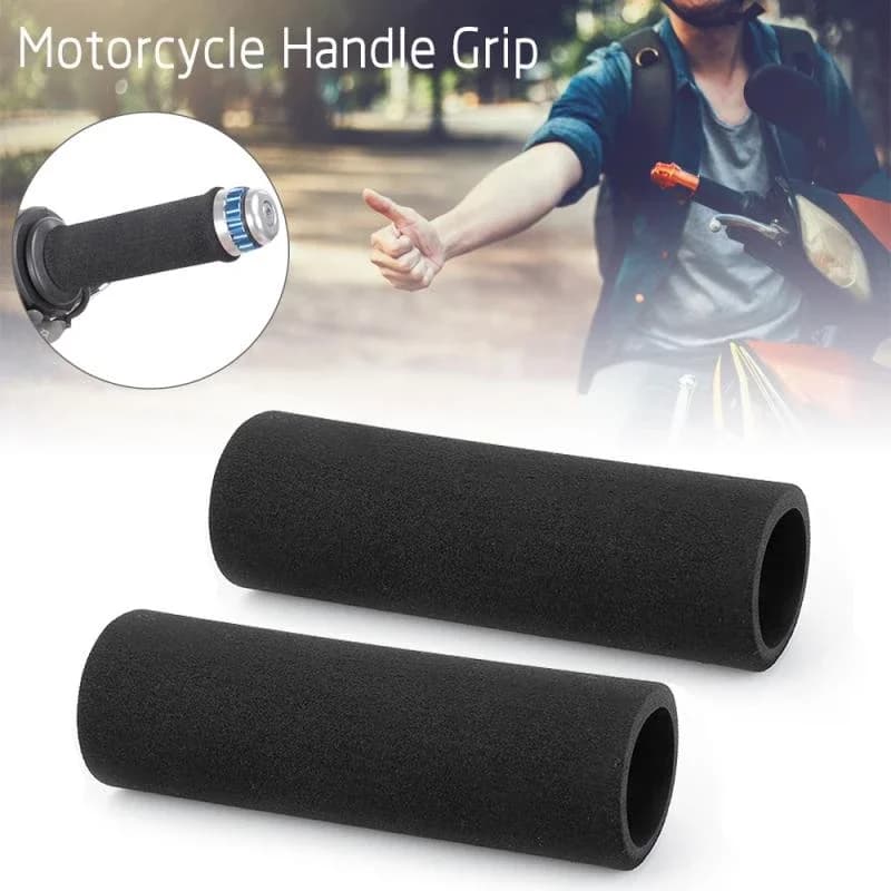 2 pezzi moto manubrio Grip copertura in schiuma nero antiscivolo vibrazione Comfort manopole guanti copertura accessori moto