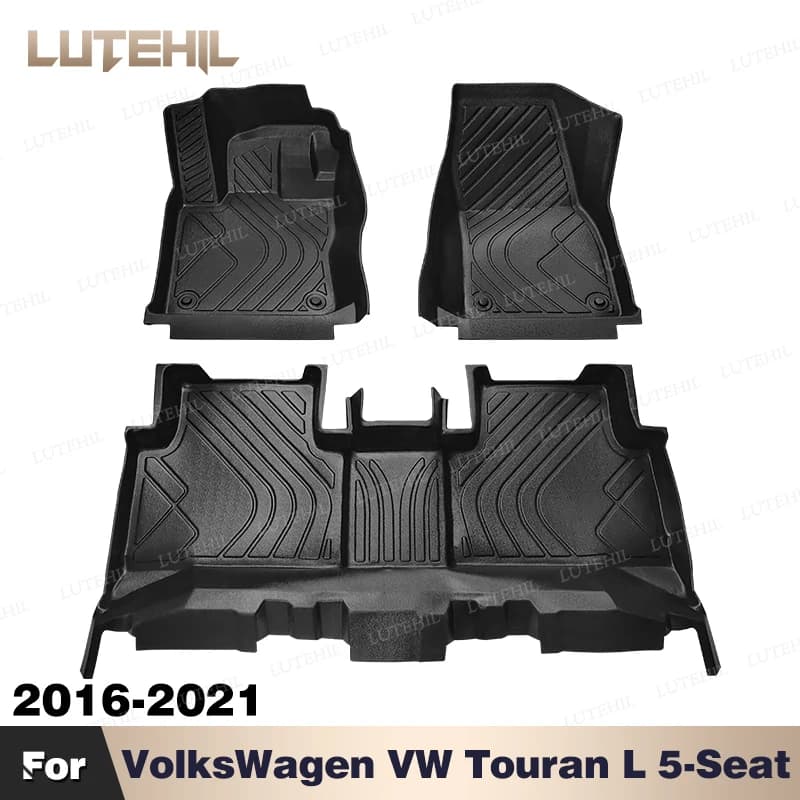 Tappetino per auto in TPE personalizzato per Volkswagen VW Touran L 5 posti 2016-2021 20 19 18 17 Copertura per tappeti Accessori per protezione interna