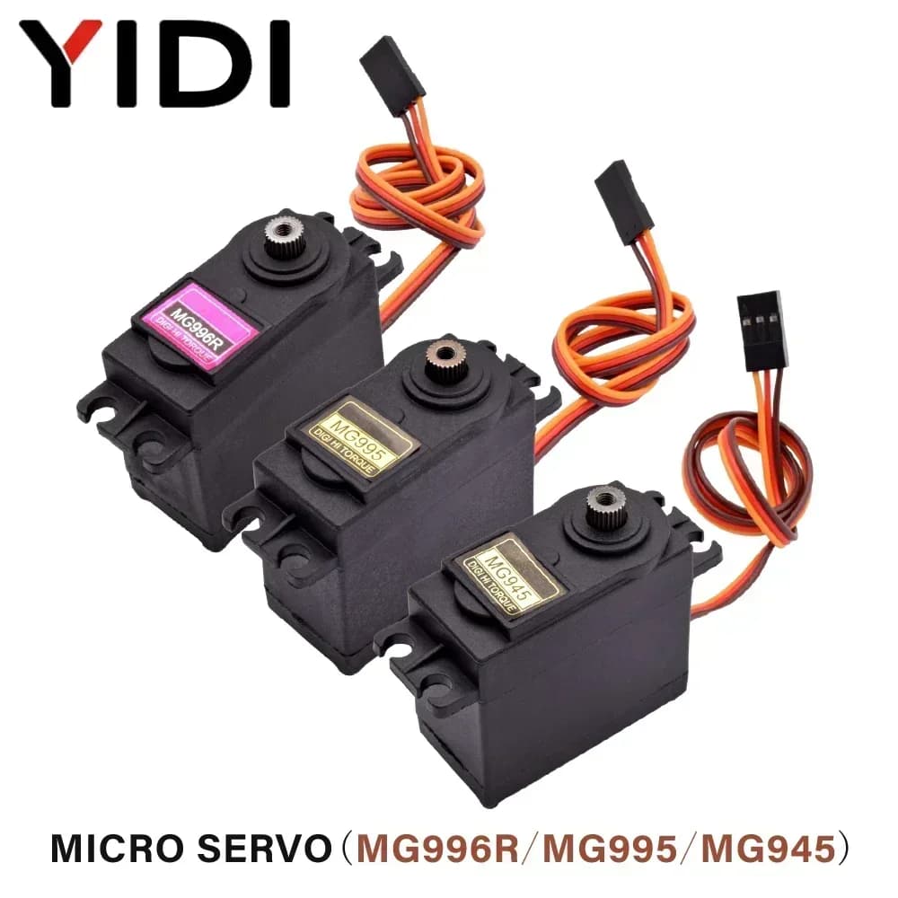1pc MG945 MG995 MG996R Servomotore con ingranaggi in metallo 180 360 Servomotore analogico ad alta velocità per modello di aereo RC auto barca Arduino Robot
