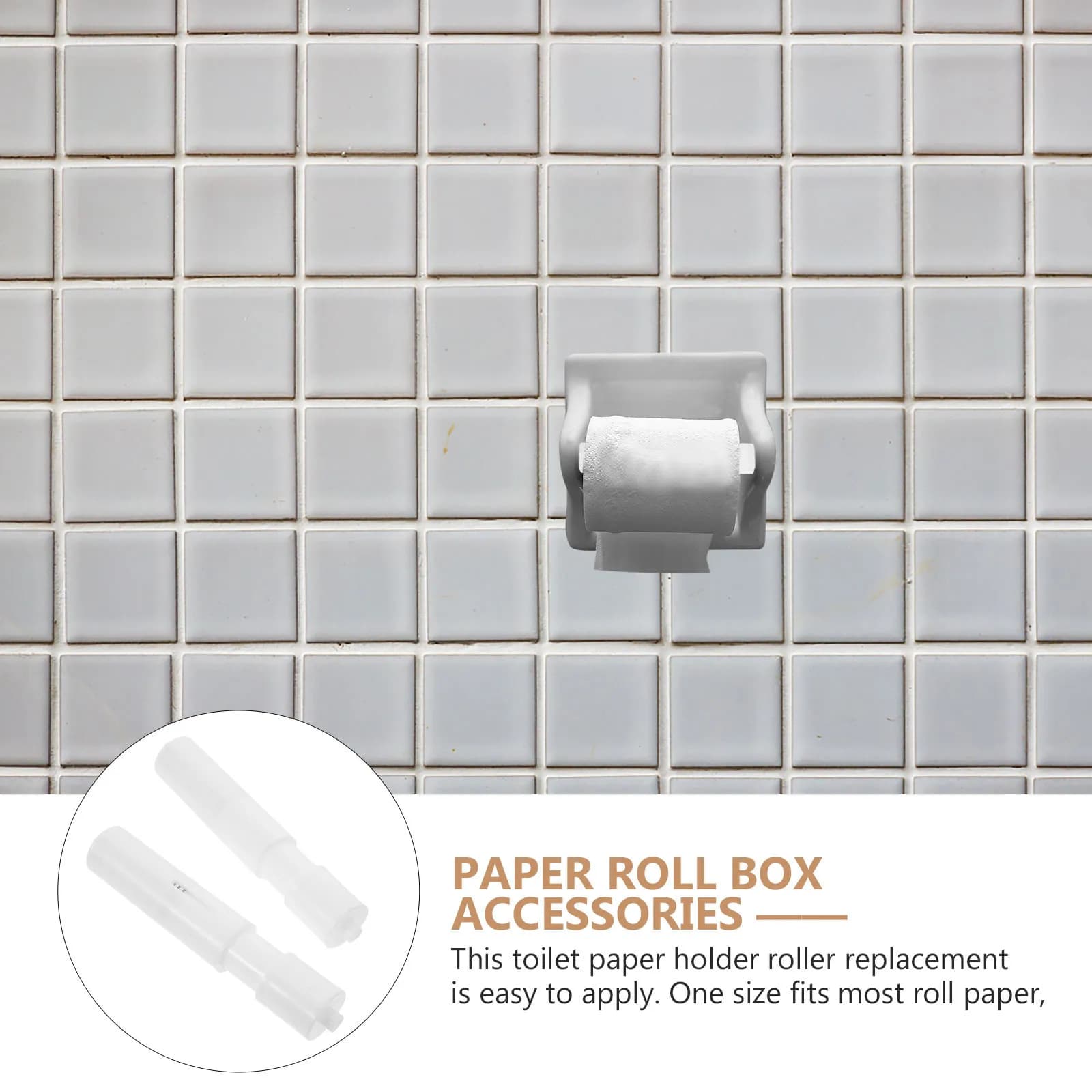 2Pcs Easy Install Toilet Paper Holder Roller Replacement Rods Telescopic Tissue Box Shaft Simple Paper Holder Rod for Home Hotel