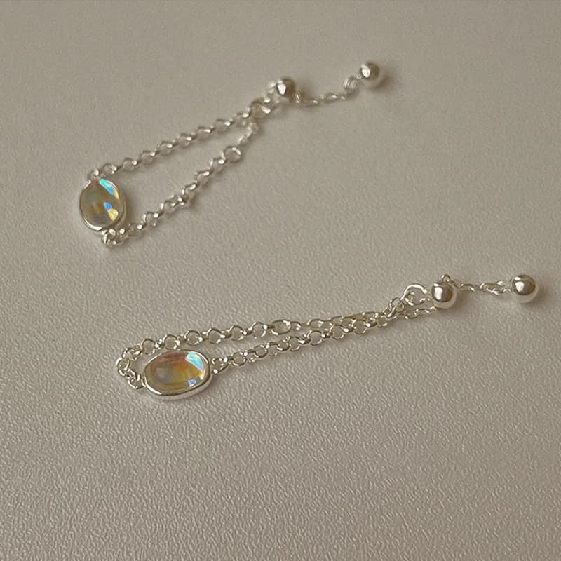 Anello da donna con design a nicchia Moonstone, stile INS, per indice, semplice, alla moda, lusso discreto, elegante