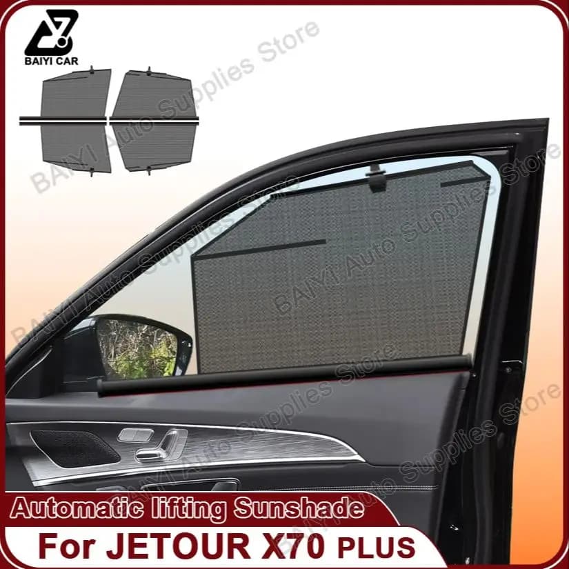 Per JETOUR X70 PLUS Finestrino laterale parasole Finestre anteriori posteriori Protezione solare Tenda oscurante Tende di sollevamento automatico Accessori per auto