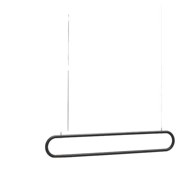 Appendiabiti da vetrina per negozio di abbigliamento, asta appendiabiti nera semplice con anello, espositore per abiti da sposa