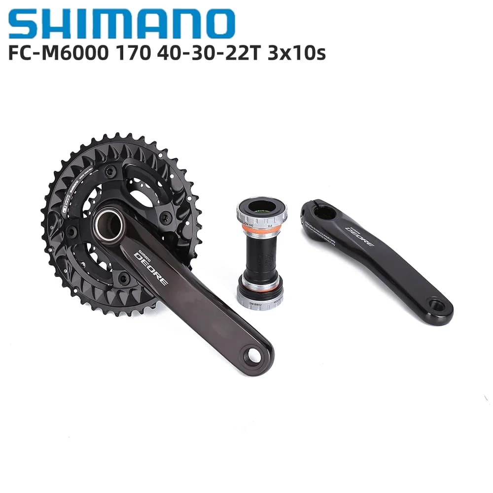 Shimano Deore M6000 Guarnitura 170 40-30-22T 3x10s Bici Della Bicicletta MTB Hollowtech II Guarnitura 40-30-22T Per Mountain Bike