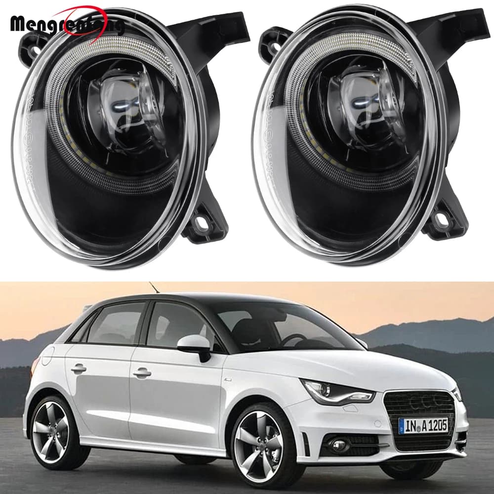 2 pezzi 30W auto LED fendinebbia + Angel Eye DRL lampada di guida diurna H11 8000LM per Audi A1 (8X) 2010 2011 2012 2013 2014