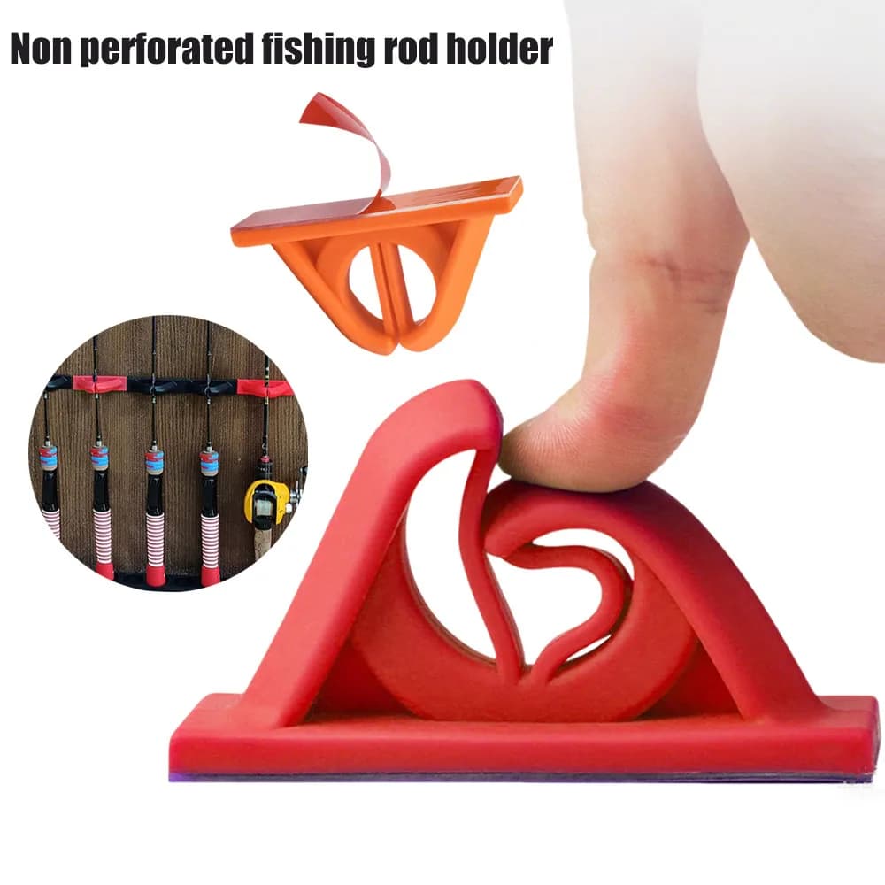 Portacanna da pesca in silicone senza trapano: resistente e durevole, facile da installare