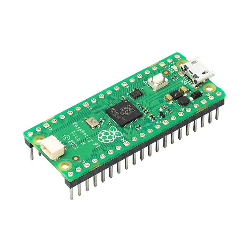 Original RP2040 Raspberry Pi Pico H 264KB Memory 2MB Development Board Flash Dual Core, with GPIO SPI I2C UART ADC Controllable