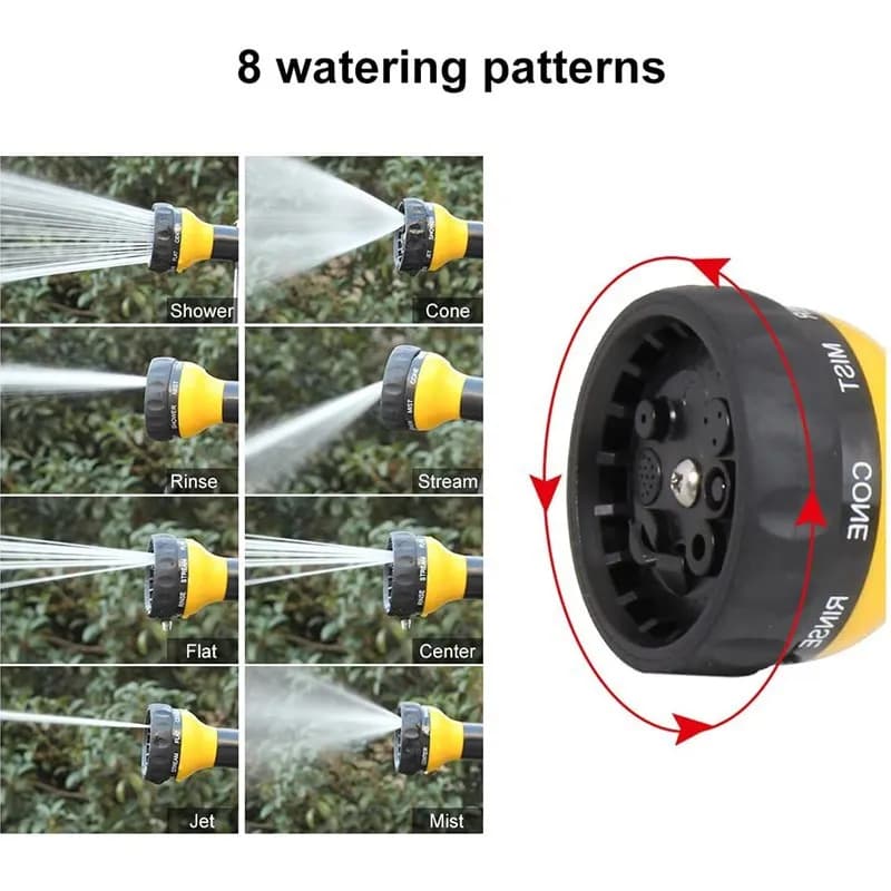 Spruzzatore a getto d'acqua Arden con contenitore per schiuma - Ugello multifunzionale regolabile per fertilizzazione e lavaggio