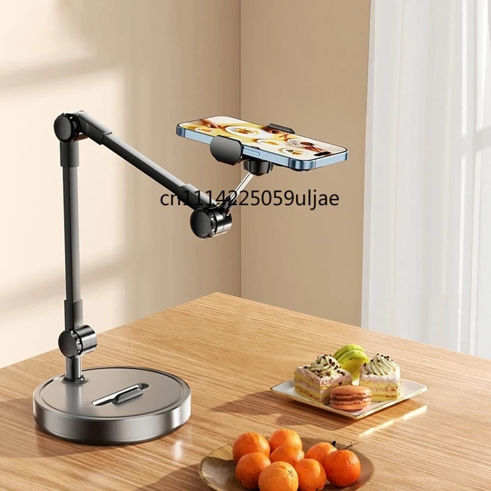 Phone Holder Portable Folding Multi-Angle Adjustable Stand for Cell Phone Height Adjustable Phone Bracket for Live Broadcast
