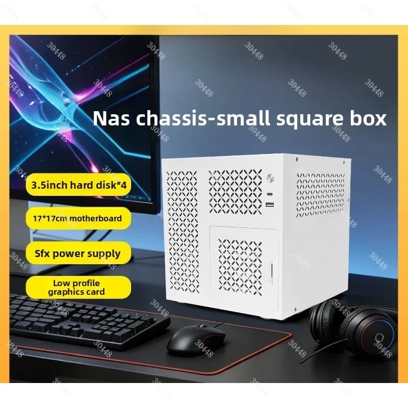 Enclosure NAS per Cloud Storage, Box di Archiviazione Dati a 4 Bay, Server Host Multimediale Compatto