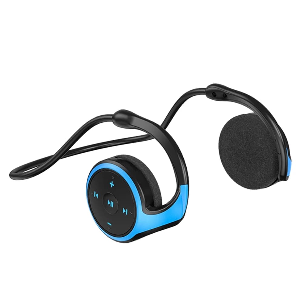 Choice A23 Piccoli cuffie Bluetooth avvolgenti sulla testa - Mini cuffie sportive Cuffie wireless, durata della batteria di 12 ore, Blu
