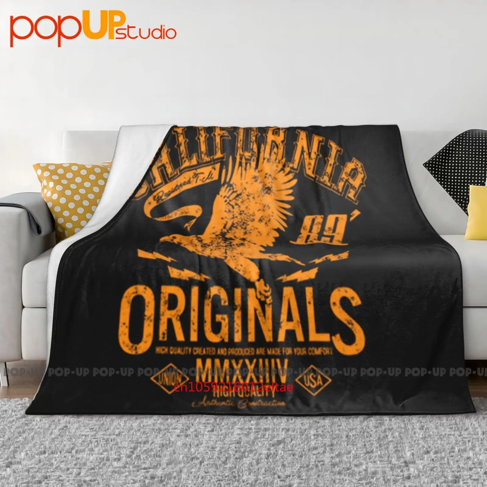 Copridivano invernale con coperta trapuntata ultra morbida California Originals Eagle