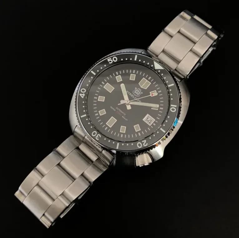 STEELDIVE Men Automatic Watch 43.8mm Mechanical Wristwatch Diver 20Bar Waterproof Sapphire Mirror Luminous NH35 Ceramic Bezel