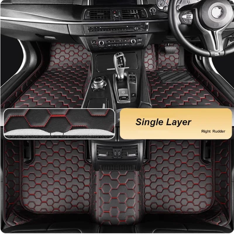 3D PU-leather Waterproof Custom Car Floor Mats For Mitsubishi Pajero Sport Auto Carpet Foot Coche Accessorie Liners