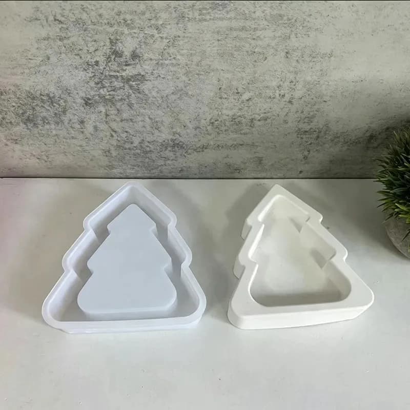 Christmas Tree Tray Resin Silicone Mold DIY Epoxy Mould for Xmas Decor Tray Candle Home Decoration