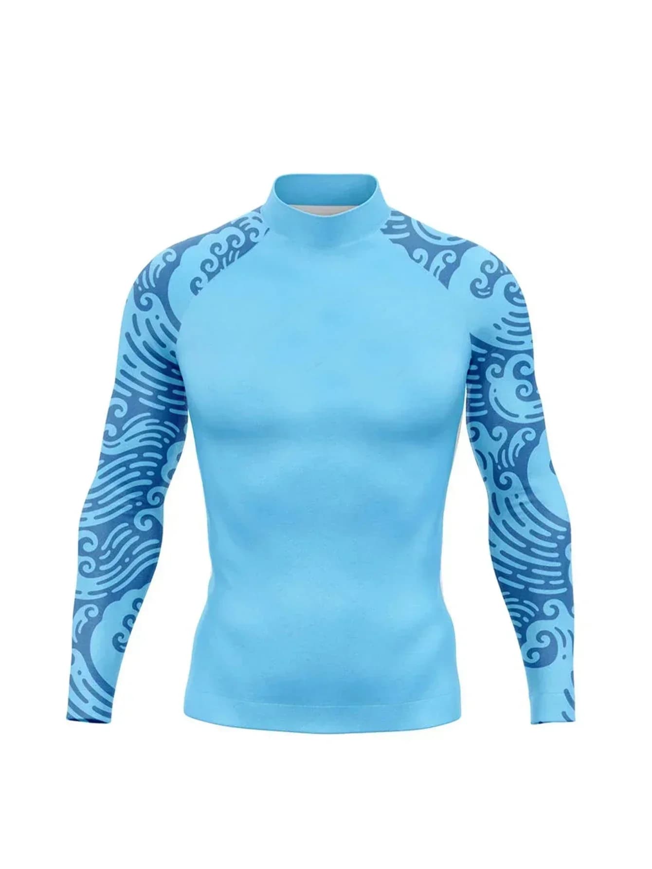Rash Guards da uomo Surf Muta da sub Costumi da bagno T-shirt a maniche lunghe Protezione UV Costume da bagno Nuoto Surf Camicie strette Abbigliamento da palestra