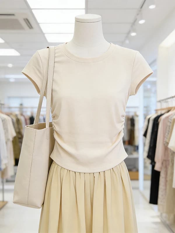 Large Size Summer Fashionable T-Shirt And High Waist Skirt Set Women's Anti-Aging Clothing Set in Physical Store