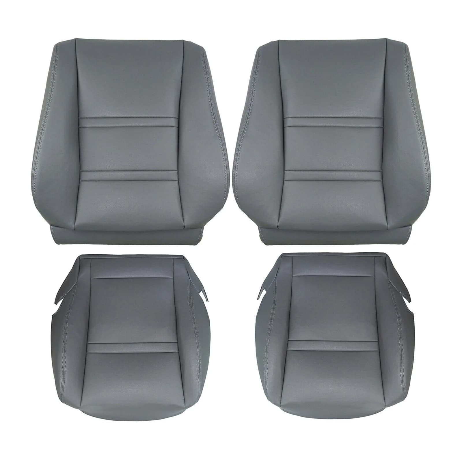 4 pieces for Toyota car driver front and passenger seat covers lower and upper leather for oyota Land Cruiser 1990-1997 car accessories