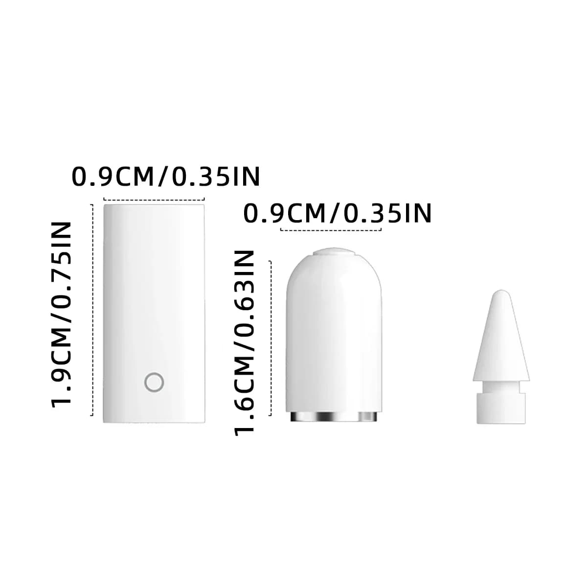 3PCS/Set Charging Adapter Magnetic Pencil Cap Stylus Replacement Built-in Smart Chip Lightweight for Apple Pencil 1 Accessories