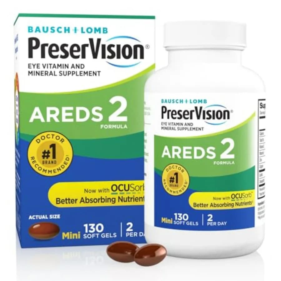 AREDS 2 Vitamine per la Vista # 1 marchio consigliato dai medici ocularisti, integratore di luteina e zeaxantina con vitamina C, vitamina E, zinco e altri elementi.