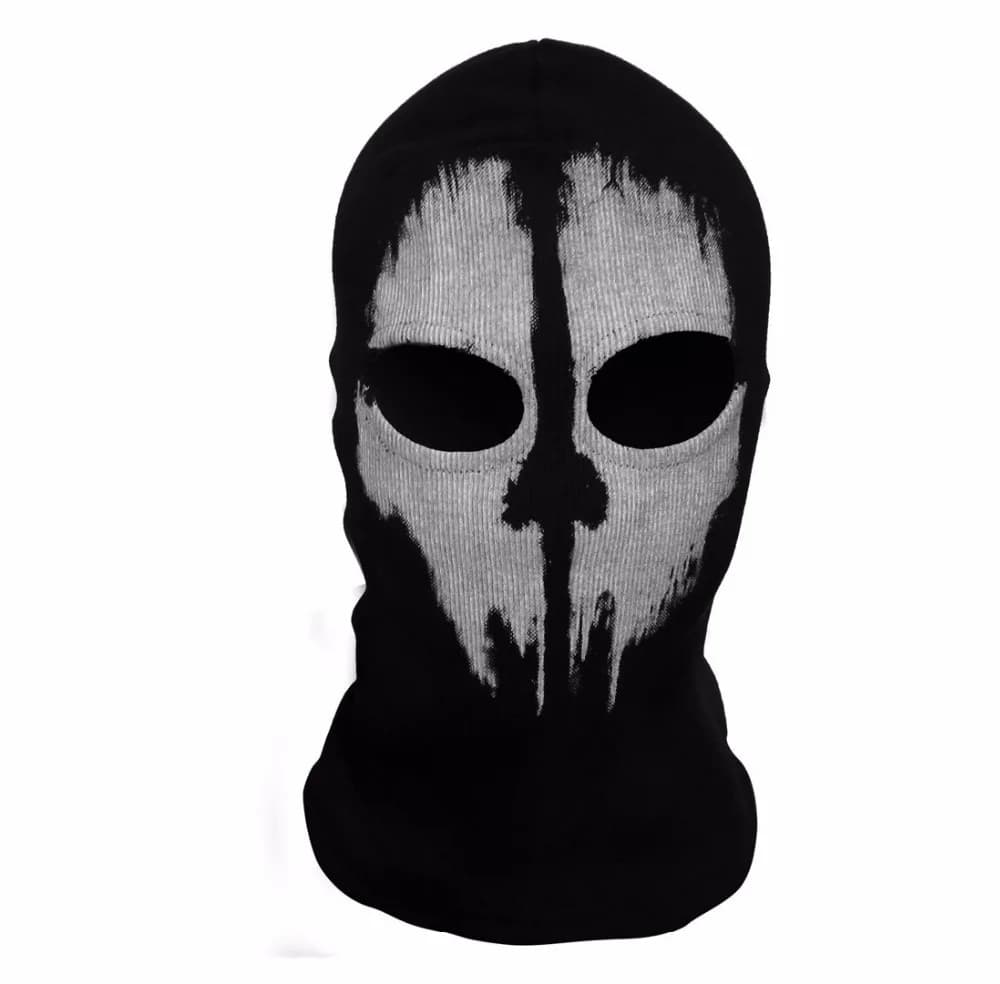 Unisex COD Fantasmi Stampa Calza di cotone Passamontagna Maschera Skullies Berretti Buono per Halloween Gioco di guerra Cosplay CS giocatore Copricapo