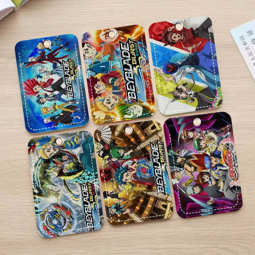 Portacarte personalizzato B-Beyblade X adatto per carte bancarie, carte della metropolitana, carte degli autobus, porta badge, portachiavi