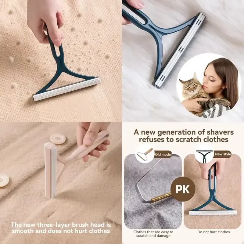 2026 Latest Double Sided Pet Hair Remover for Furniture Sofa Carpet Lint Catcher Dog Cat Hair Cleaner Fabric Roller Home