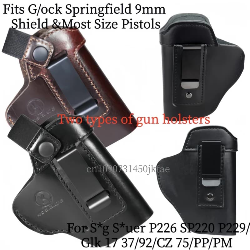 NUOVO Fondina in Pelle IWB per Trasporto Nascosto, Compatibile con Pistole S*uger P226 SP220 P229/GLK 17 37/92/CZ 75/PP/PM