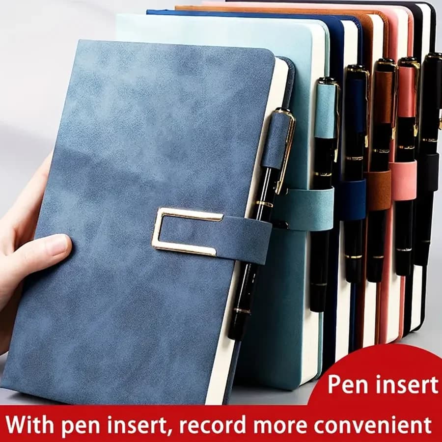 A5 Retro Notebook Soft Leather Cover 200/360 Pages Agenda for Students Business Office School Stationery Supplies