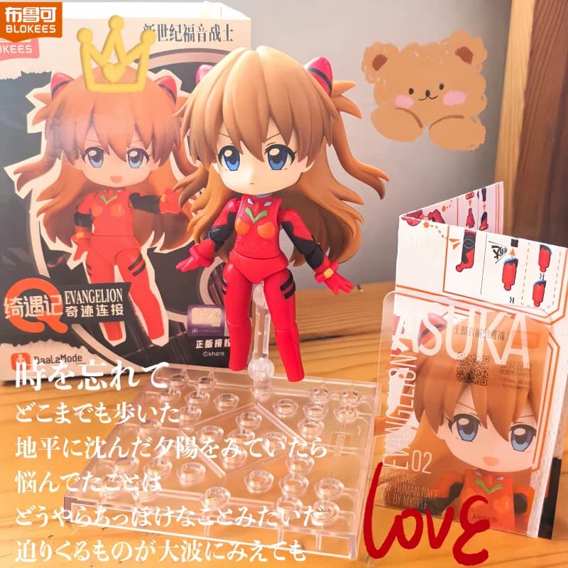 Blokees Eva Evangelion Blind Box Asuka Rei Mari Kaworu Misato Shinji Action Figure Modelli Assemblabili Mystery Box Regali per Bambini Giocattoli