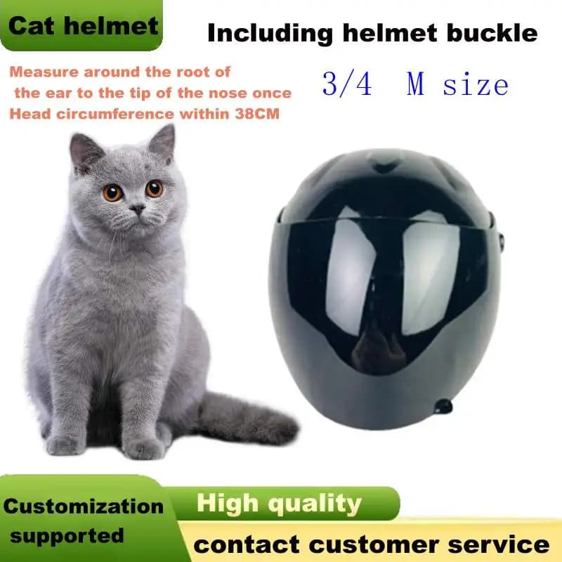 Caschi per animali domestici, cani e gatti, per bicicletta e moto, neri, cappello di sicurezza per viaggiare, protezione per la testa, accessori per animali domestici, accessori per gatti