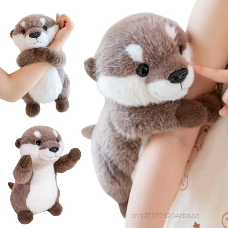 25/35 centimetri Del Fumetto Sveglio Lontra Peluche Bambola Cuscino In Piedi Tenda Pulsante di Aspirazione Magnetica Lontra Peluche Giocattolo Complementi Arredo Casa regalo Per I Bambini