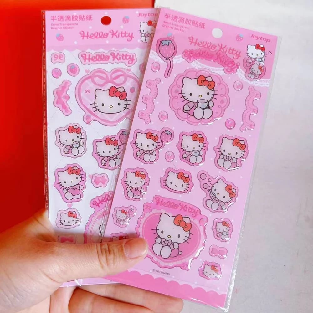 Adesivi 3D originali Sanrio Hello Kitty, decorazioni per scrapbook, adesivi per tazze, telefoni, diari, agenda, regali per ragazze